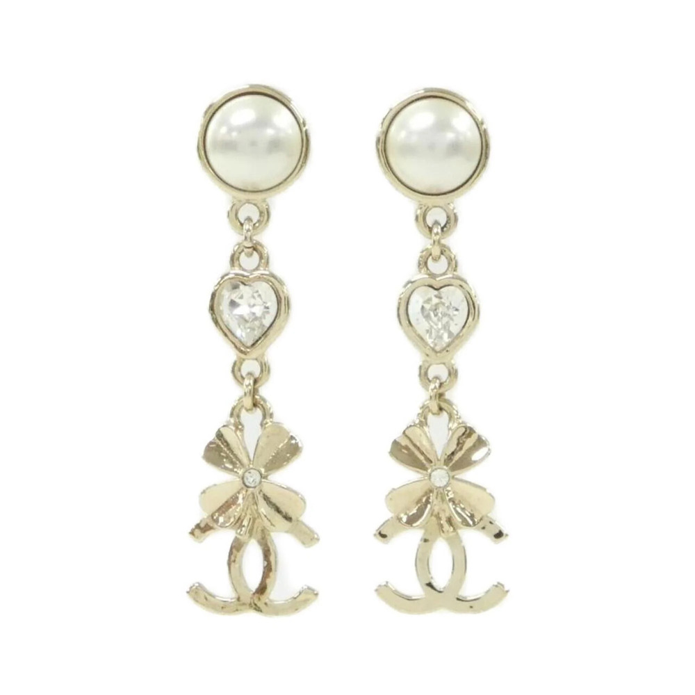 CHANEL Authentic White Earrings